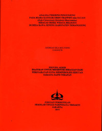 Image of ANALISA PERSEPSI PENGUNJUNGPADA BIARA KATOLIK ORDO TRAPPIST ATAU O.C.S.O SEBAGAI OBJEK WISATA RELIGIUSDI DESA RAWA SENENG KAB. TEMANGGUNG