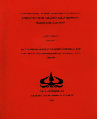 Image of PENGARUH FASILITAS PRAKTIK STP TRISAKTI TERHADAP KEMAMPUAN TEKNIS MAHASISWA DALAM MENJALANI PRAKTIK KERJA LAPANGAN