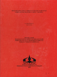 Image of PENGARUH PELATIHAN TERHADAP KINERJA KARYAWAN LOBBY LOUNGE SHANGRI-LA HOTEL JAKARTA