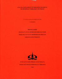 Image of ANALISA PENGARUH CITY BRANDING BANDUNG TECHNOPOLIS TERHADAP CITY IMAGE