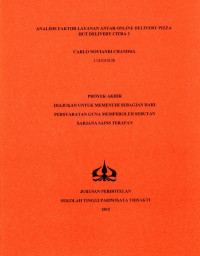 Image of ANALISIS FAKTOR LAYANAN ANTAR ONLINE DELIVERY PIZZA HUT CITRA 2