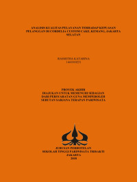Image of ANALISIS KUALITAS PELAYANAN TERHADAP KEPUASAN PELANGGAN DI CORDELIA CUSTOM CAKE, KEMANG, JAKARTA SELATAN