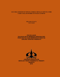 Image of UJI COBA SUBSTITUSI TEPUNG TERIGU DENGAN TEPUNG UMBI GARUT DALAM PEMBUATAN KUE LUMPUR