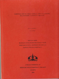 Image of SUBTITUSI TEPUNG TERIGU DENGAN TEPUNG  GANYONG DALAM PEMBUATAN KUE PUTRI SALJU