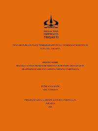 Image of PENGARUH BRAND IMAGE TERHADAP KEPUTUSAN PEMBELIAN DI HOTEL JS LUWANSA JAKARTA