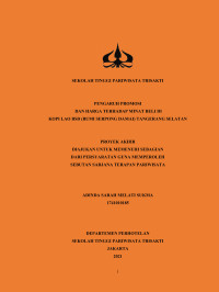 Image of PENGARUH PROMOSI
 DAN HARGA TERHADAP MINAT BELI DI  
KOPI LAO BSD (BUMI SERPONG DAMAI) TANGERANG SELATAN