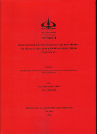 Image of PENGARUH DAYA TARIK WISATA BAHARI DESA MUARA, TELUK NAGA TERHADAP KEPUTUSAN BERKUNJUNG WISATAWAN