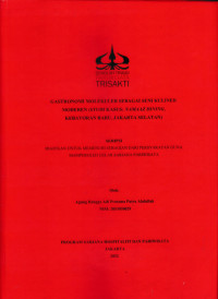 Image of GASTRONOMI MOLEKULER SEBAGAI SENI KULINER MODEREN (STUDI KASUS: NAMAAZ DINING, KEBAYORAN BARU, JAKARTA SELATAN)