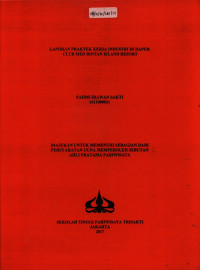 Image of LAPORAN PRAKTEK KERJA INDUSTRI DI DAPURCLUB MED BINTAN ISLAND RESORT