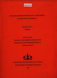 Image of PASAR MALAM SEMAWIS SEBAGAI DAYA TARIK WISATA KULINER DI KOTA SEMARANG