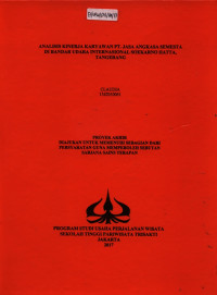 Image of ANALISIS KINERJA KARYAWAN PT. JASA ANGKASA SEMESTA DI BANDAR UDARA INTERNASIONAL SOEKARNO HATTA,TANGERANG