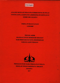 Image of ANALISIS MOTIVASI WISATAWAN BERKUNJUNG KE PULAU UNTUNG JAWA, KABUPATEN ADMINISTRATIF KEPULAUAN SERIBU DKI JAKARTA