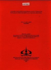 Image of Analisis Unsur Destinasi Wisata Pantai Tongaci Di Sungailiat, Provinsi Kepulauan Bangka Belitung
