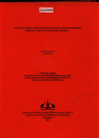 Image of ANALISIS UNSUR-UNSUR DESTINASI MUSEUM BANK INDONESIA SEBAGAI WISATA SEJARAH DI JAKARTA
