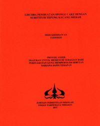 Image of UJI COBA PEMBUATAN SPONGE CAKE DENGAN SUBSTITUSI TEPUNG KACANG MERAH