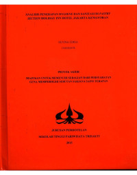 Image of ANALISIS PENERAPAN HYGIENE DAN SANITASI DI PASTRY SECTION