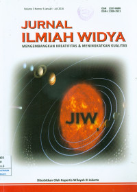Image of Jurnal Ilmiah Widya: Mengembangkan Kreatifitas & Meningkatkan Kualitas