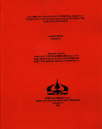 Image of ANALISIS PENGARUH KUALITAS PRODUK MAKANAN TERHADAP LOYALITAS PELANGGAN DI RESTORAN BIG KAFEITIAM CIPONDOH