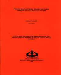 Image of PENGARUH BAURAN PROMOSI TERHADAP KEPUTUSAN PEMBELIAN DI PT.HOLLINDO LEZAT PRATAMA