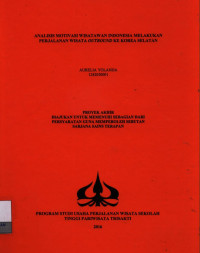 Image of ANALISIS MOTIVASI WISATAWAN INDONESIA MELAKUKAN PERJALANAN WISATA OUTBOUND KE KOREA SELATAN