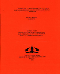 Image of ANALISIS MINAT MAHASISWA SEKOLAH TINGGI PARIWISATA TRISAKTI DALAM MEMPELAJARI BAHASA MANDARIN