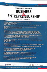 Image of Indonesian Journal Of Business & Entrepreneurship