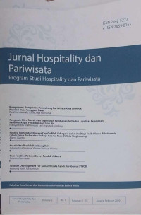 Image of Jurnal Hospitality dan Pariwisata
