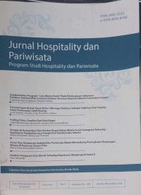 Image of Jurnal Hospitality dan Pariwisata