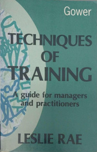 Image of Techniques of Training : A Guide for Managers and Practitioners