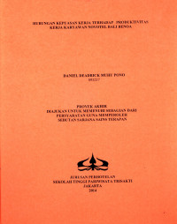Image of PENGARUH KEPUASAN TERHADAP PRODUKTIVITAS KERJA KARYAWAN NOVOTEL BALI BENOA