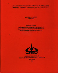 Image of ANALISIS PENGARUH KUALITAS PELAYANAN RESORT HOST TERHADAP KEPUASAN PELANGGAN BANYAN TREE BINTAN