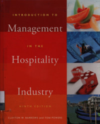 Image of Introduction to management in the hospitality industry