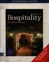 Image of Welcome to hospitality ..... an introduction : by Kaye (Kye-Sung) Chon and Thomas A. Maier